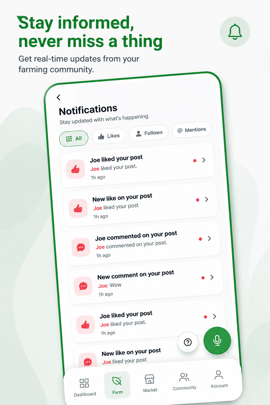 Agriquex Hub notifications