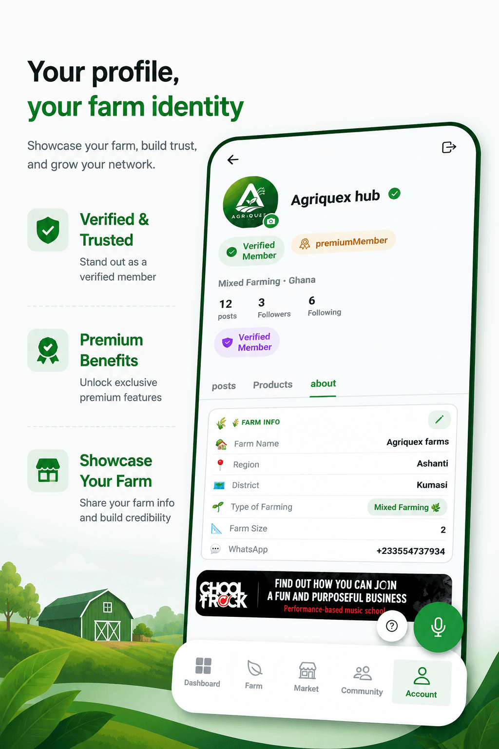 Agriquex Hub farm profile